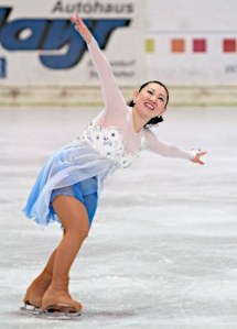 Olympic medalist and former world champion Midori Ito competes in the 2011 International Skating Union adult skating competition in Oberstdorf, Germany. (credit: unknown photographer)