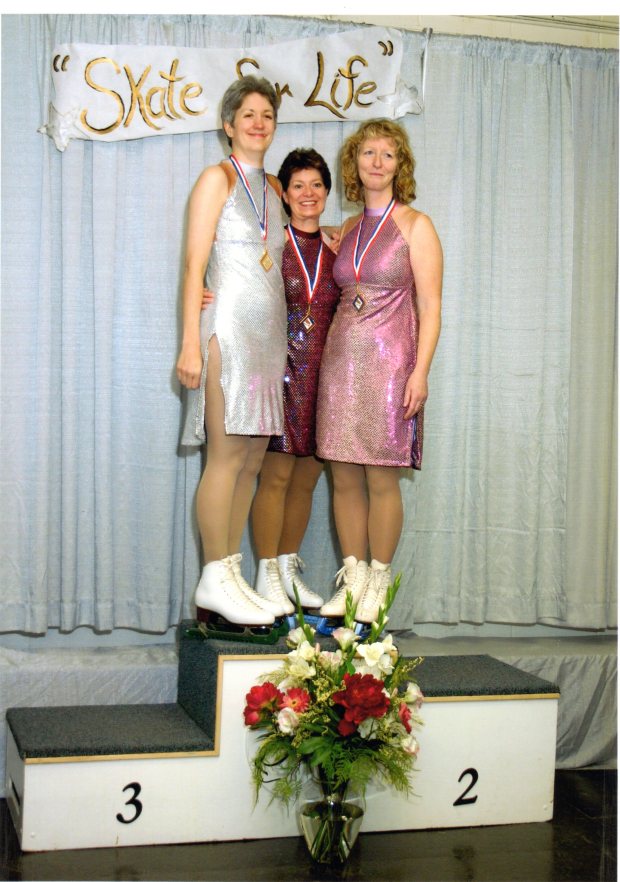 Me, Barb, and Audrey at the 2004 British Columbia-Yukon Adult Open skating competition. 