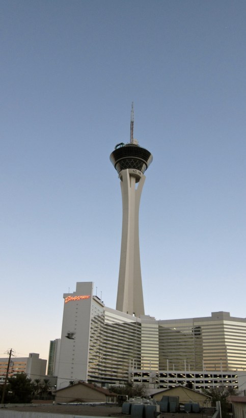 The view from outside the Culinary Workers Union Local 226 union hall - the Stratosphere tower at the north end of the Las Vegas Strip. (credit: own photo) 