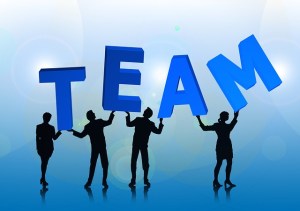 Women are half of this team, but you probably won't find that many women in most business school cases. (credit: pixabay.com)