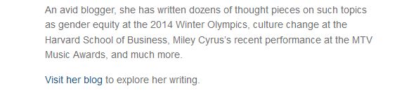 The mention of Jennifer Berdahl's blog in the press release announcing her UBC appointment. (credit: sauder.ubc.ca) 